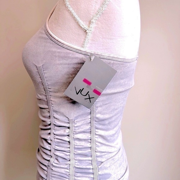 NWT NUX Spellbound Yoga Stretch Cami Tank Top Gray Mineral Size Small - Picture 4 of 16